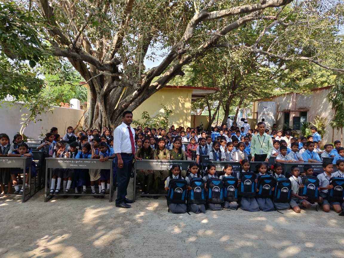 A CSR activity of Kurnool Branch to Government Higher Primary School, Ravudukunda